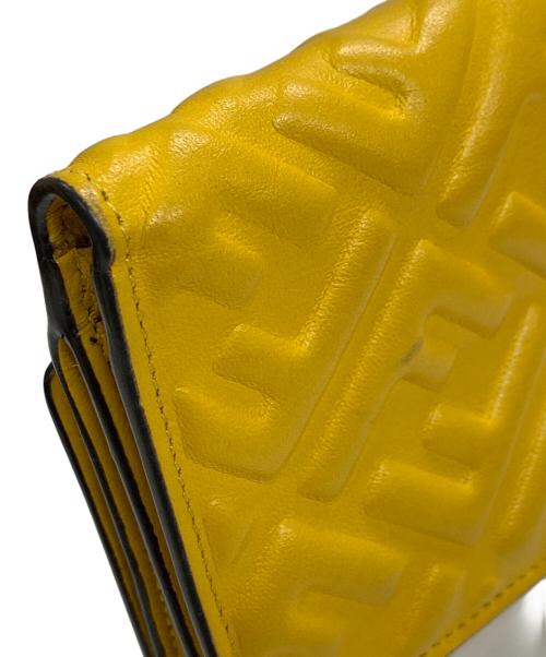 FENDI（フェンディ）FENDI (フェンディ) 二つ折り財布 ミディアム ウォレット イエロー サイズ:実寸サイズにてご確認ください。の古着・服飾アイテム