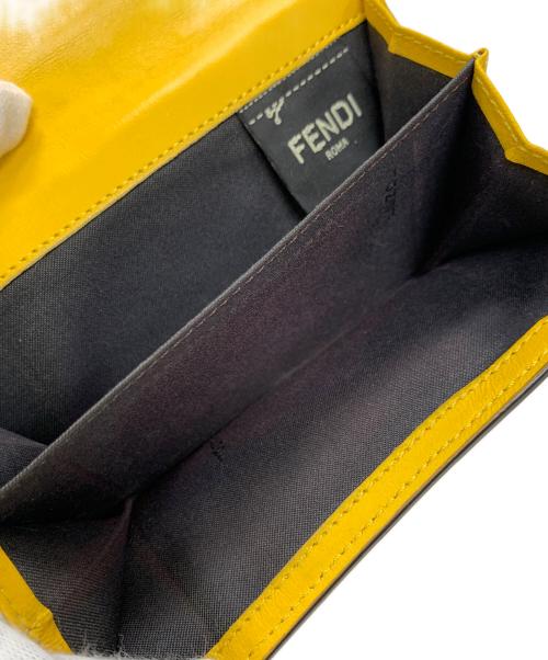 FENDI（フェンディ）FENDI (フェンディ) 二つ折り財布 ミディアム ウォレット イエロー サイズ:実寸サイズにてご確認ください。の古着・服飾アイテム