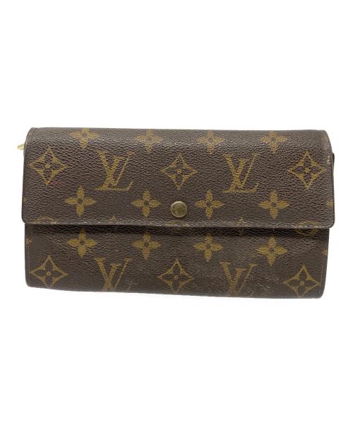 LOUIS VUITTON（ルイ ヴィトン）LOUIS VUITTON (ルイ ヴィトン) 長財布 モノグラム ポルトモネクレディ ブラウン サイズ:実寸サイズにてご確認ください。の古着・服飾アイテム