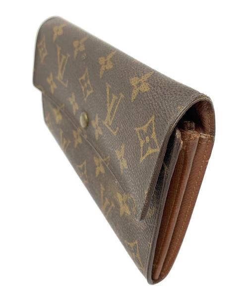 LOUIS VUITTON（ルイ ヴィトン）LOUIS VUITTON (ルイ ヴィトン) 長財布 モノグラム ポルトモネクレディ ブラウン サイズ:実寸サイズにてご確認ください。の古着・服飾アイテム