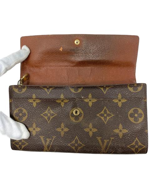 LOUIS VUITTON（ルイ ヴィトン）LOUIS VUITTON (ルイ ヴィトン) 長財布 モノグラム ポルトモネクレディ ブラウン サイズ:実寸サイズにてご確認ください。の古着・服飾アイテム