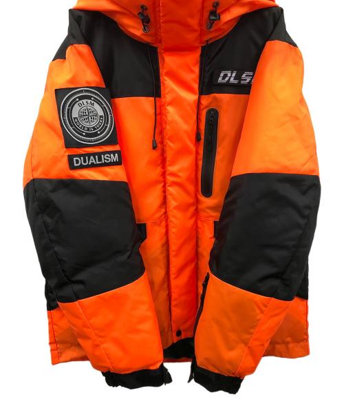 DUALISM（デュアリズム）DUALISM (デュアリズム) 中綿ジャケット REFLECT BATTING JACKET（リフレクト バッティング ジャケット） オレンジ×ブラック サイズ:Fの古着・服飾アイテム