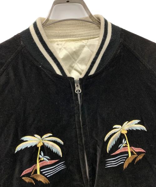 neyries（ネイリーズ）neyries (ネイリーズ) スカジャン ベロア ブラック サイズ:Mの古着・服飾アイテム