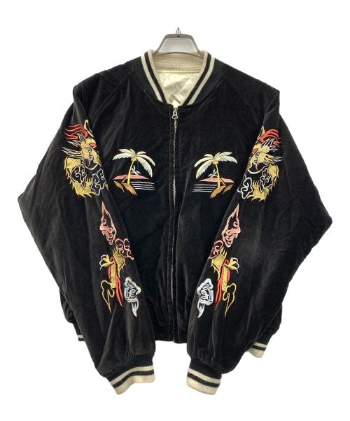 neyries（ネイリーズ）neyries (ネイリーズ) スカジャン ベロア ブラック サイズ:Mの古着・服飾アイテム