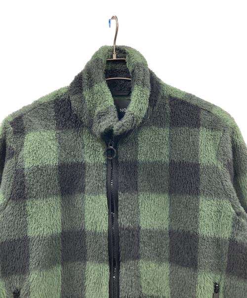 M+RC NOIR（マルシェノア）M+RC NOIR (マルシェノア) フリースジャケット チェック柄 グリーン サイズ:Sの古着・服飾アイテム