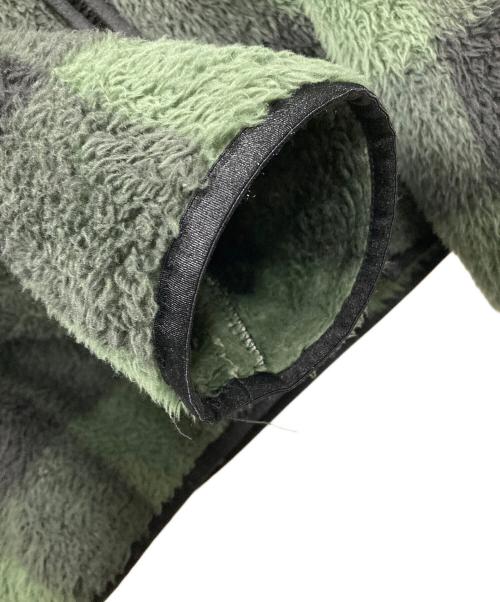 M+RC NOIR（マルシェノア）M+RC NOIR (マルシェノア) フリースジャケット チェック柄 グリーン サイズ:Sの古着・服飾アイテム