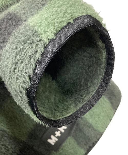 M+RC NOIR（マルシェノア）M+RC NOIR (マルシェノア) フリースジャケット チェック柄 グリーン サイズ:Sの古着・服飾アイテム