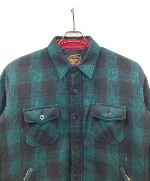 SKULLFLIGHT（スカルフライト）SKULLFLIGHT (スカルフライト) ウールジャケット グリーン×ブラック サイズ:XLの古着・服飾アイテム