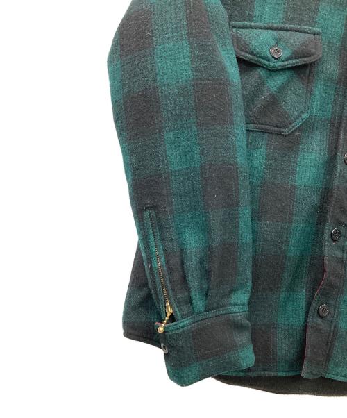 SKULLFLIGHT（スカルフライト）SKULLFLIGHT (スカルフライト) ウールジャケット グリーン×ブラック サイズ:XLの古着・服飾アイテム