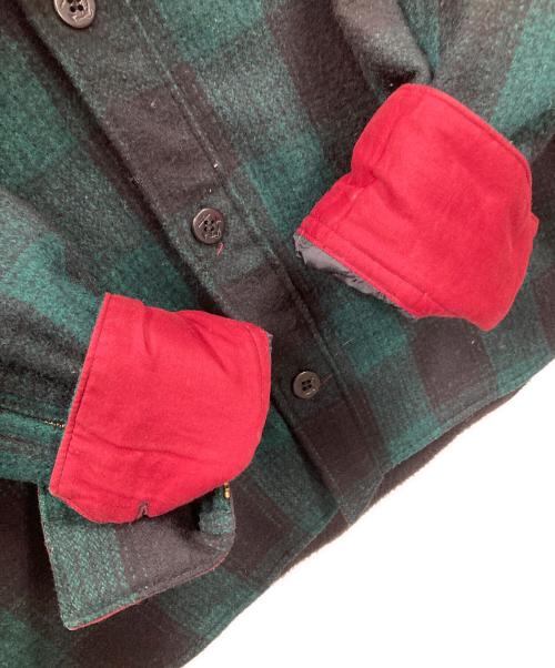 SKULLFLIGHT（スカルフライト）SKULLFLIGHT (スカルフライト) ウールジャケット グリーン×ブラック サイズ:XLの古着・服飾アイテム