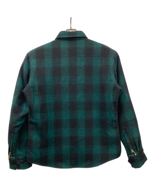 SKULLFLIGHT（スカルフライト）SKULLFLIGHT (スカルフライト) ウールジャケット グリーン×ブラック サイズ:XLの古着・服飾アイテム