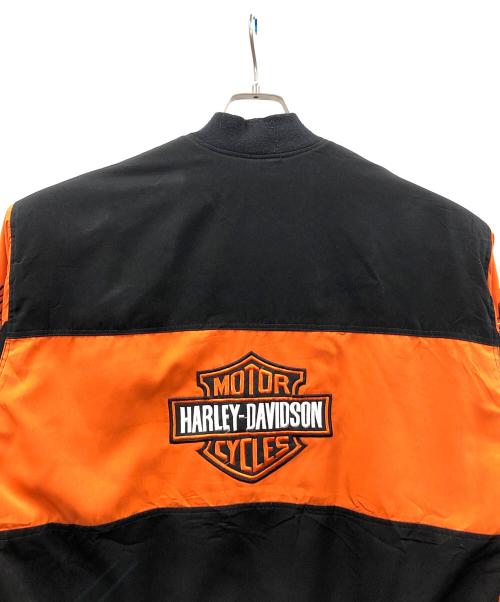 HARLEY-DAVIDSON（ハーレーダビッドソン）HARLEY-DAVIDSON (ハーレーダビッドソン) ジャケット ブラック×オレンジ サイズ:Lの古着・服飾アイテム