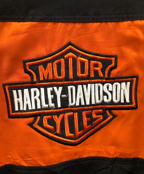 HARLEY-DAVIDSON（ハーレーダビッドソン）HARLEY-DAVIDSON (ハーレーダビッドソン) ジャケット ブラック×オレンジ サイズ:Lの古着・服飾アイテム