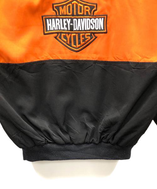 HARLEY-DAVIDSON（ハーレーダビッドソン）HARLEY-DAVIDSON (ハーレーダビッドソン) ジャケット ブラック×オレンジ サイズ:Lの古着・服飾アイテム