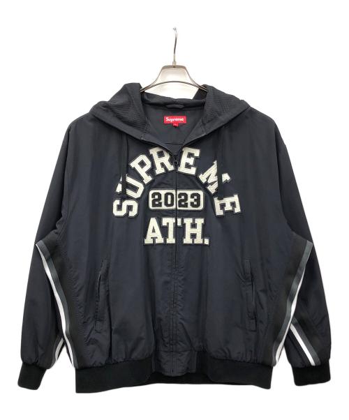 SUPREME（シュプリーム）SUPREME (シュプリーム) ナイロンジャケット  ブラック サイズ:Applique Hooded TrackJacket (アップリケフーデッドトラックジャケット)の古着・服飾アイテム