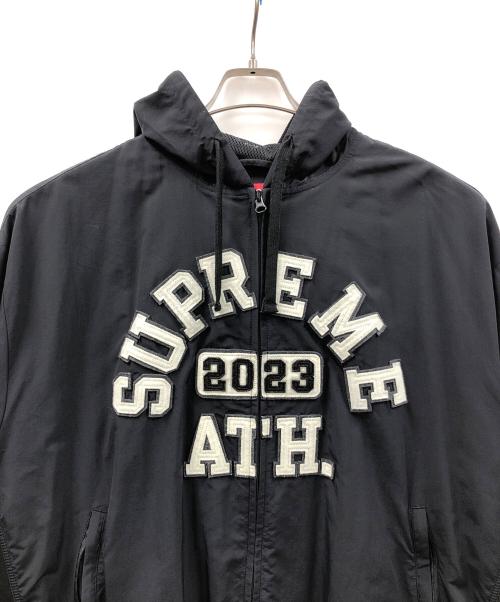 SUPREME（シュプリーム）SUPREME (シュプリーム) ナイロンジャケット  ブラック サイズ:Applique Hooded TrackJacket (アップリケフーデッドトラックジャケット)の古着・服飾アイテム