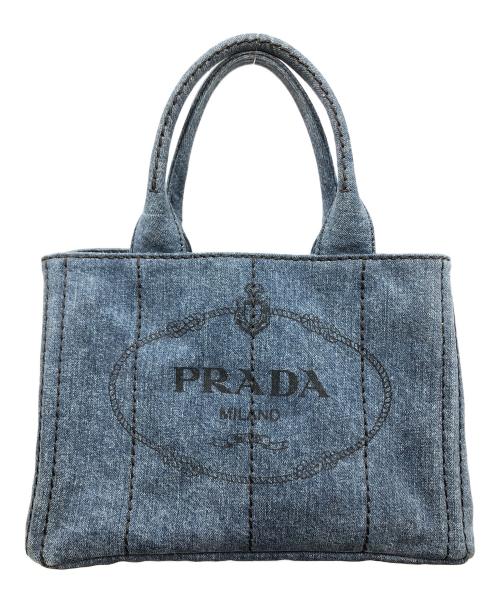 PRADA（プラダ）PRADA (プラダ) 2WAYバッグ トートバッグ ショルダーバッグ CANAPA（カナパ） インディゴ サイズ:実寸サイズにてご確認ください。の古着・服飾アイテム