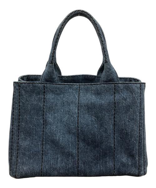 PRADA（プラダ）PRADA (プラダ) 2WAYバッグ トートバッグ ショルダーバッグ CANAPA（カナパ） インディゴ サイズ:実寸サイズにてご確認ください。の古着・服飾アイテム