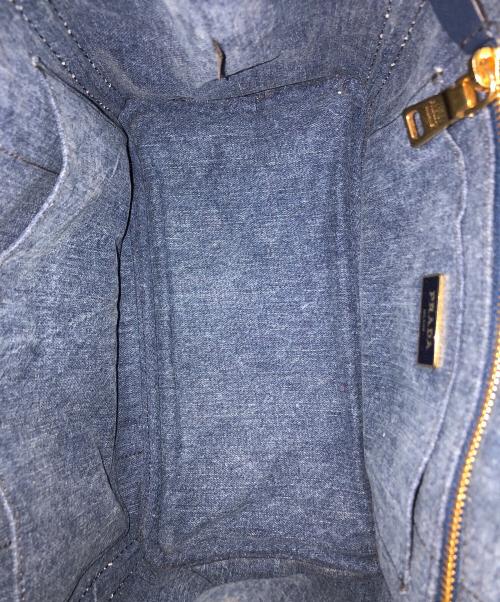 PRADA（プラダ）PRADA (プラダ) 2WAYバッグ トートバッグ ショルダーバッグ CANAPA（カナパ） インディゴ サイズ:実寸サイズにてご確認ください。の古着・服飾アイテム