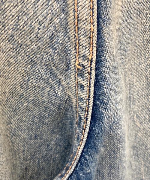 ZARA（ザラ）ZARA (ザラ) デニムパンツ TRF（ティーアールエフ）ミッドライズ折り返しウエストデニムパンツ ブルー サイズ:EUR 38の古着・服飾アイテム