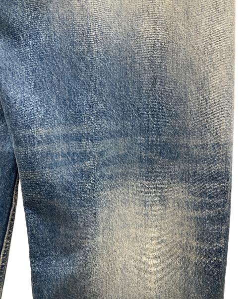 ZARA（ザラ）ZARA (ザラ) デニムパンツ TRF（ティーアールエフ）ミッドライズ折り返しウエストデニムパンツ ブルー サイズ:EUR 38の古着・服飾アイテム