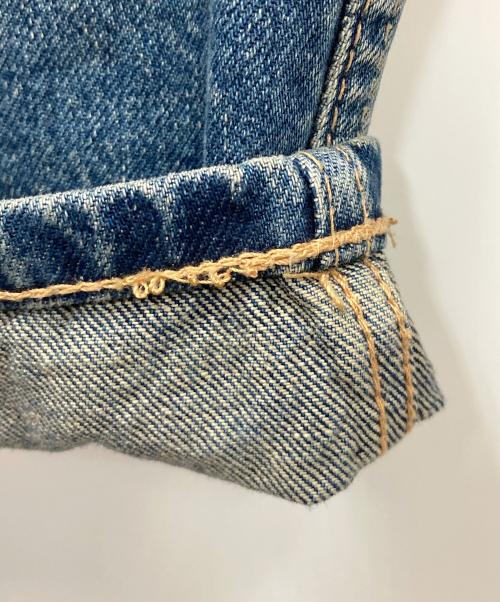 ZARA（ザラ）ZARA (ザラ) デニムパンツ TRF（ティーアールエフ）ミッドライズ折り返しウエストデニムパンツ ブルー サイズ:EUR 38の古着・服飾アイテム