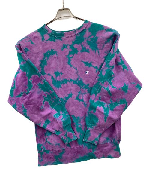 Champion（チャンピオン）Champion (チャンピオン) 90s リバースウィーブスウェット パープル×グリーン サイズ:XLの古着・服飾アイテム