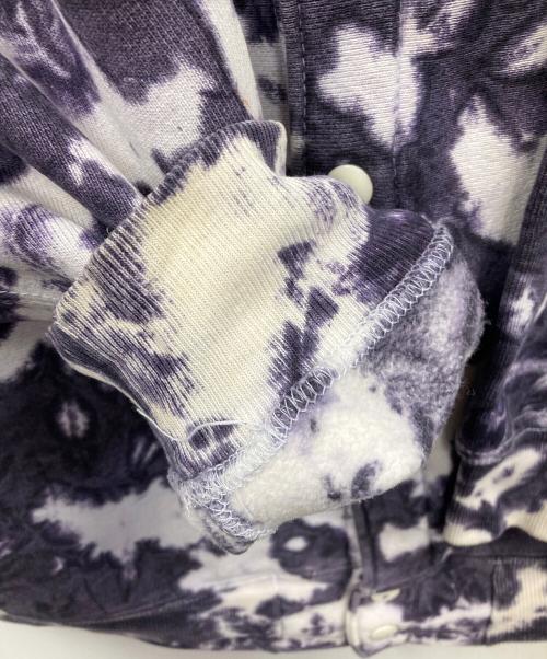 Champion（チャンピオン）Champion (チャンピオン) 90s スウェットカーディガン スナップボタン ホワイト×パープル サイズ:Lの古着・服飾アイテム