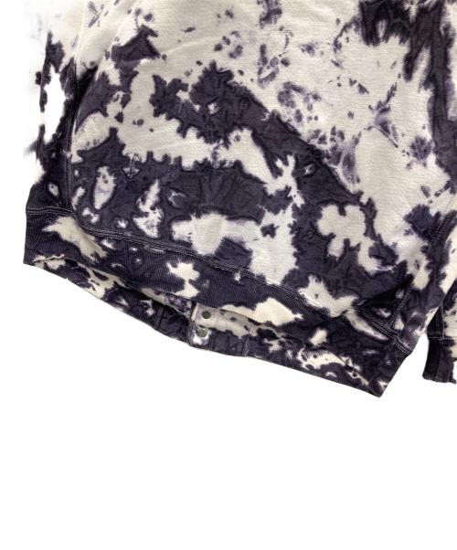 Champion（チャンピオン）Champion (チャンピオン) 90s スウェットカーディガン スナップボタン ホワイト×パープル サイズ:Lの古着・服飾アイテム