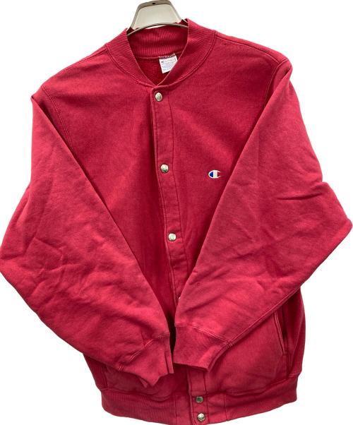 Champion（チャンピオン）Champion (チャンピオン) 90s スウェットカーディガン リバースウィーブ レッド サイズ:Mの古着・服飾アイテム