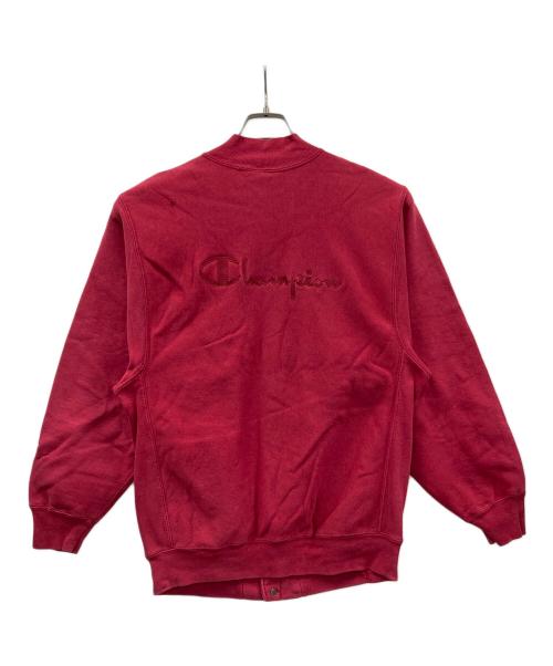 Champion（チャンピオン）Champion (チャンピオン) 90s スウェットカーディガン リバースウィーブ レッド サイズ:Mの古着・服飾アイテム