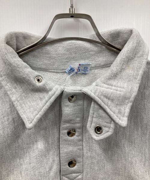 Champion（チャンピオン）Champion (チャンピオン) 90s ハーフスナップスウェット グレー サイズ:Mの古着・服飾アイテム
