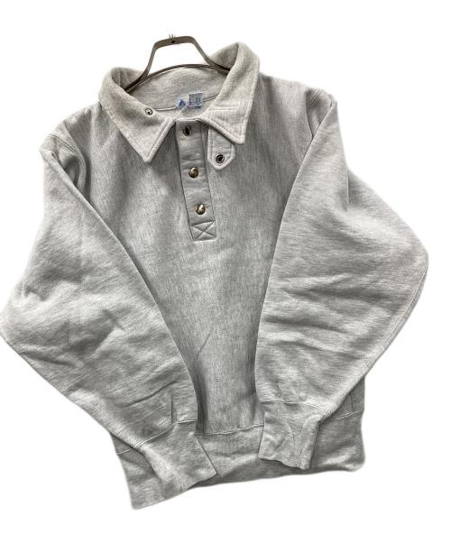 Champion（チャンピオン）Champion (チャンピオン) 90s ハーフスナップスウェット グレー サイズ:Mの古着・服飾アイテム