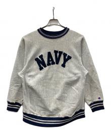 Champion（チャンピオン）の古着「90s リバースウィーブスウェット」｜グレー×ネイビー