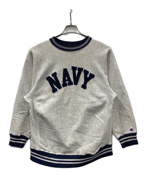 Champion（チャンピオン）Champion (チャンピオン) 90s リバースウィーブスウェット グレー×ネイビー サイズ:Lの古着・服飾アイテム