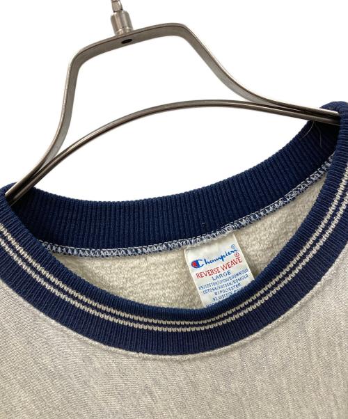 Champion（チャンピオン）Champion (チャンピオン) 90s リバースウィーブスウェット グレー×ネイビー サイズ:Lの古着・服飾アイテム