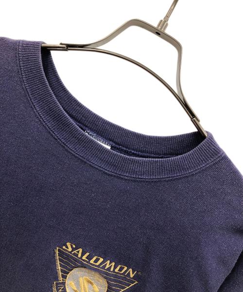 Champion（チャンピオン）Champion (チャンピオン) 90s リバースウィーブスウェット SALOMON（サロモン） ネイビー サイズ:MEDIUMの古着・服飾アイテム