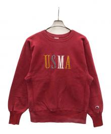 Champion（チャンピオン）の古着「90s リバースウィーブスウェット USMA（ユナイテッド ステイツ ミリタリー アカデミー）」｜レッド