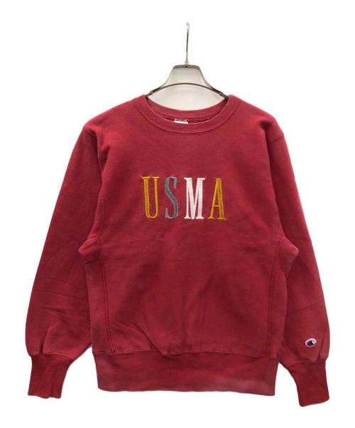 Champion（チャンピオン）Champion (チャンピオン) 90s リバースウィーブスウェット USMA（ユナイテッド ステイツ ミリタリー アカデミー） レッド サイズ:MEDIUMの古着・服飾アイテム