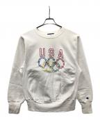 Championチャンピオン）の古着「90s リバースウィーブスウェット オリンピックロゴ」｜ホワイト