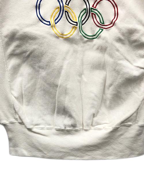 Champion（チャンピオン）Champion (チャンピオン) 90s リバースウィーブスウェット オリンピックロゴ ホワイト サイズ:MEDIUMの古着・服飾アイテム