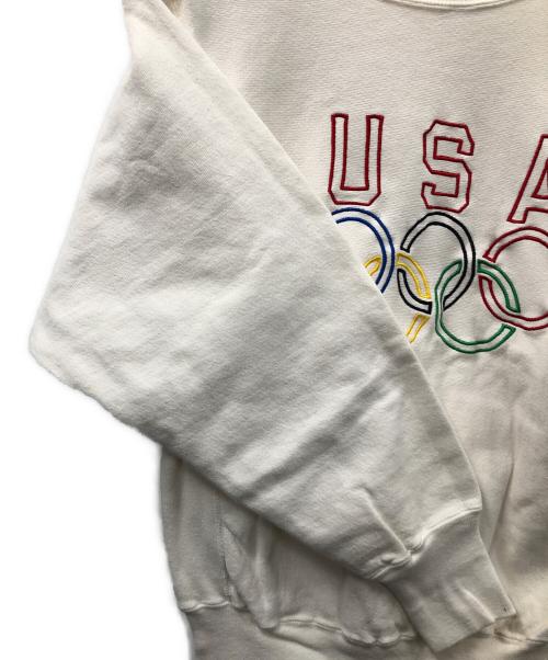 Champion（チャンピオン）Champion (チャンピオン) 90s リバースウィーブスウェット オリンピックロゴ ホワイト サイズ:MEDIUMの古着・服飾アイテム