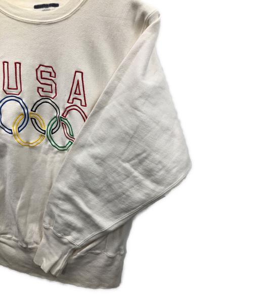Champion（チャンピオン）Champion (チャンピオン) 90s リバースウィーブスウェット オリンピックロゴ ホワイト サイズ:MEDIUMの古着・服飾アイテム
