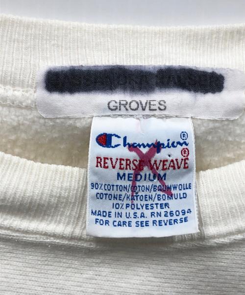 Champion（チャンピオン）Champion (チャンピオン) 90s リバースウィーブスウェット オリンピックロゴ ホワイト サイズ:MEDIUMの古着・服飾アイテム