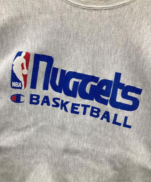Champion（チャンピオン）Champion (チャンピオン) 90s リバースウィーブスウェット 	NUGGETS BASKETBALL グレー サイズ:XLの古着・服飾アイテム