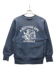 Champion×A BATHING APE（チャンピオン×ア ベイシング エイプ）の古着「90s リバースウィーブスウェット」｜ネイビー