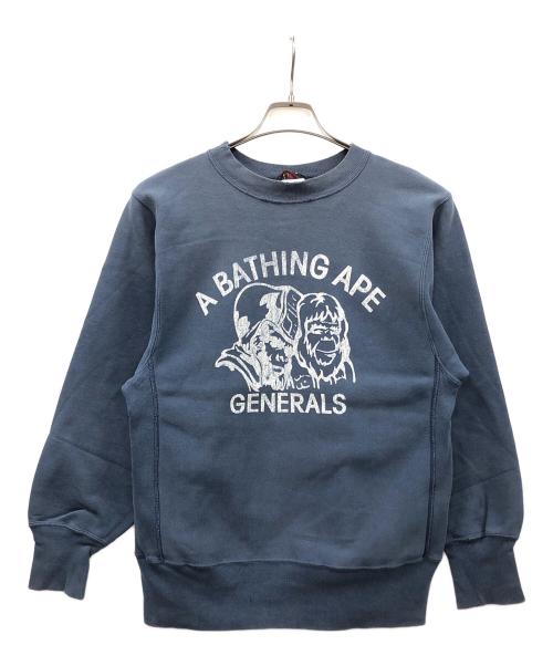 Champion（チャンピオン）Champion (チャンピオン) A BATHING APE (ア ベイシング エイプ) 90s リバースウィーブスウェット ネイビー サイズ:MEDIUMの古着・服飾アイテム