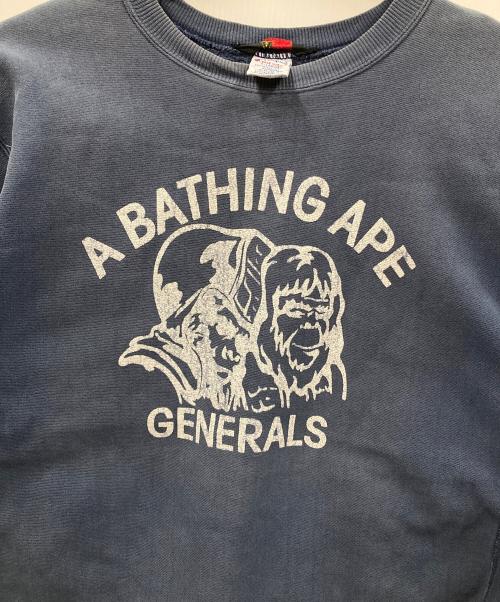 Champion（チャンピオン）Champion (チャンピオン) A BATHING APE (ア ベイシング エイプ) 90s リバースウィーブスウェット ネイビー サイズ:XLの古着・服飾アイテム