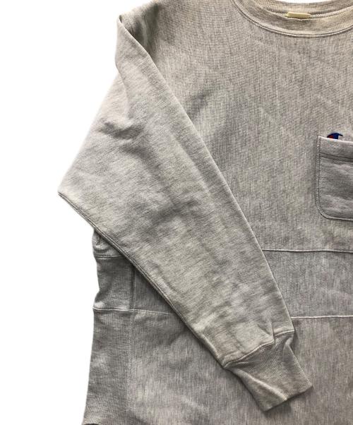 HEXICO（ヘキシコ）HEXICO (ヘキシコ) Champion (チャンピオン) 再構築スウェット グレー サイズ:XX-LARGEの古着・服飾アイテム