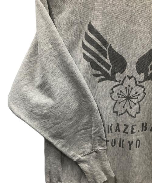 カミカゼ（カミカゼ）カミカゼ (カミカゼ) Champion (チャンピオン) リメイクスウェット グレー サイズ:LARGEの古着・服飾アイテム